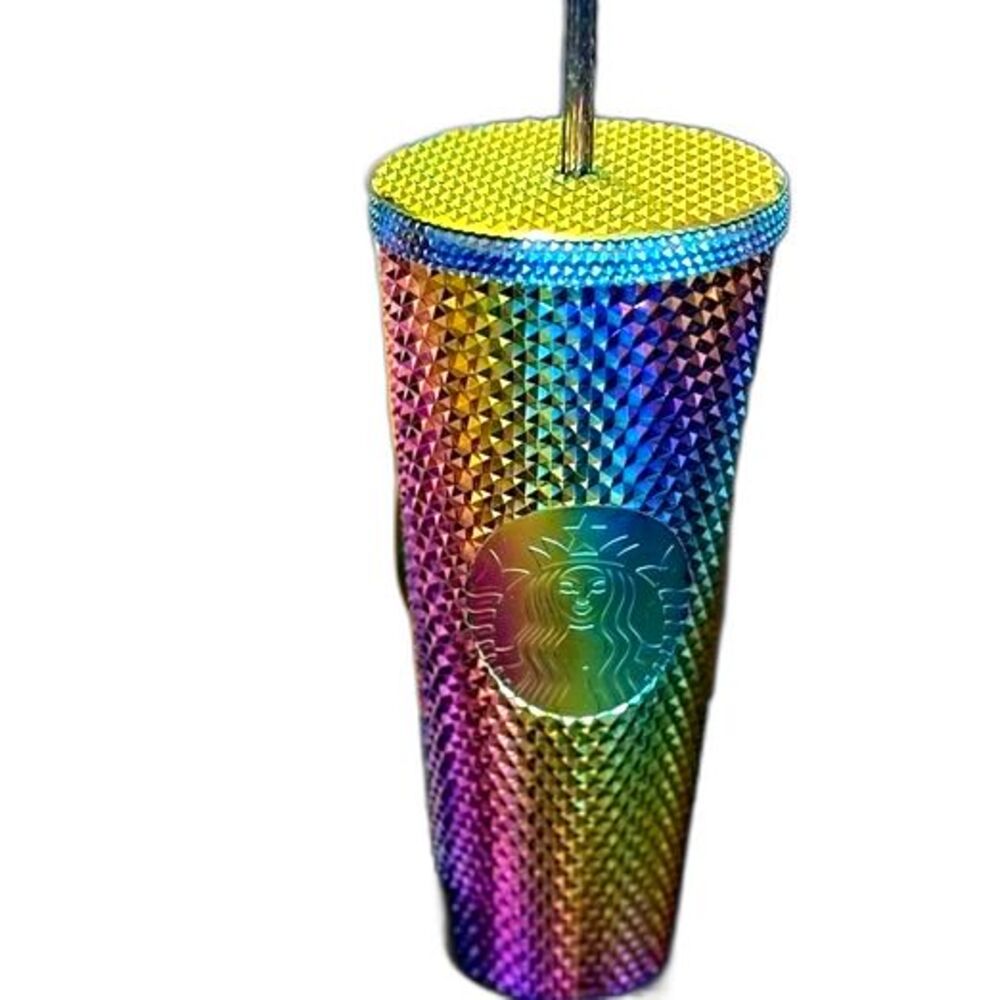 NWT Starbucks Studded Rainbow Oil Slick 24 oz Tumbler Fall 2023